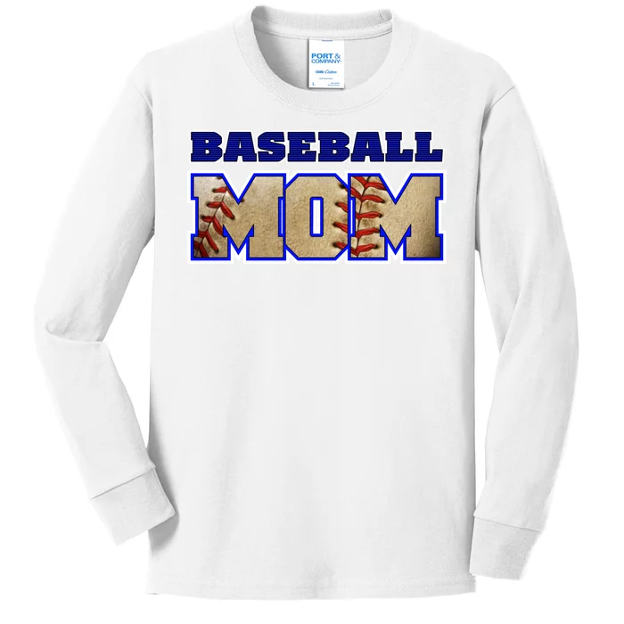 Baseball Mom Kids Long Sleeve Shirt