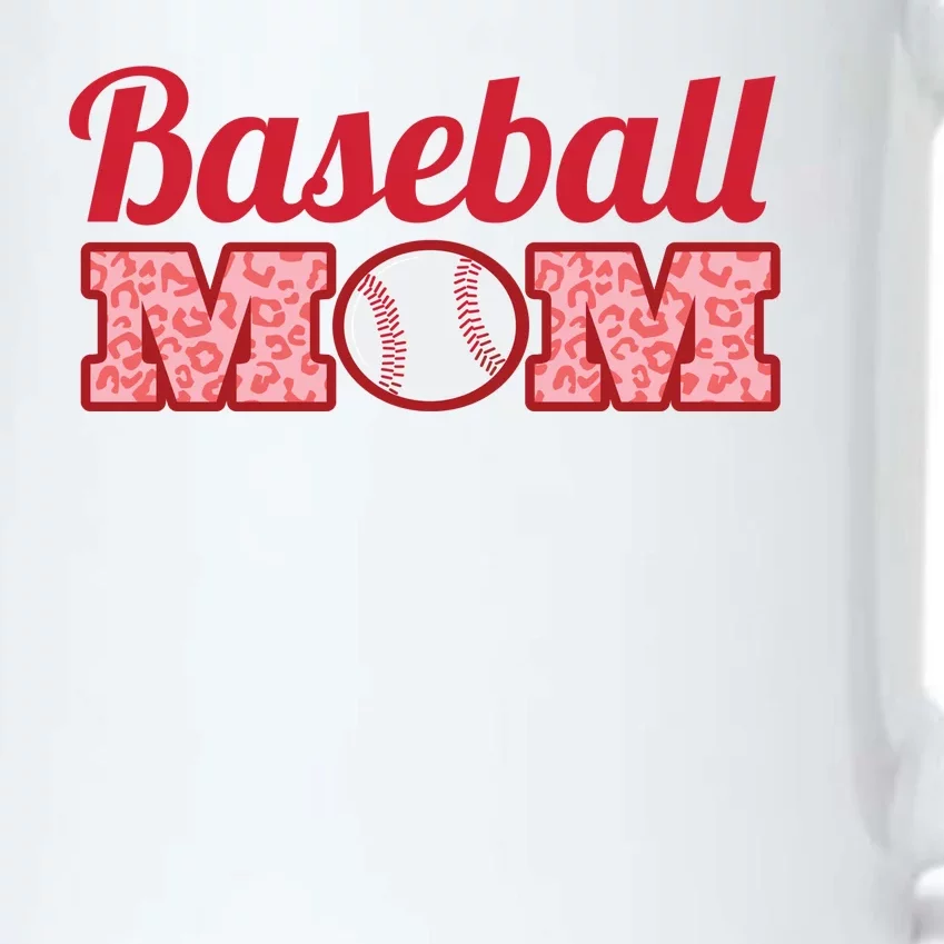 Baseball Mom Cheetah Print Black Color Changing Mug