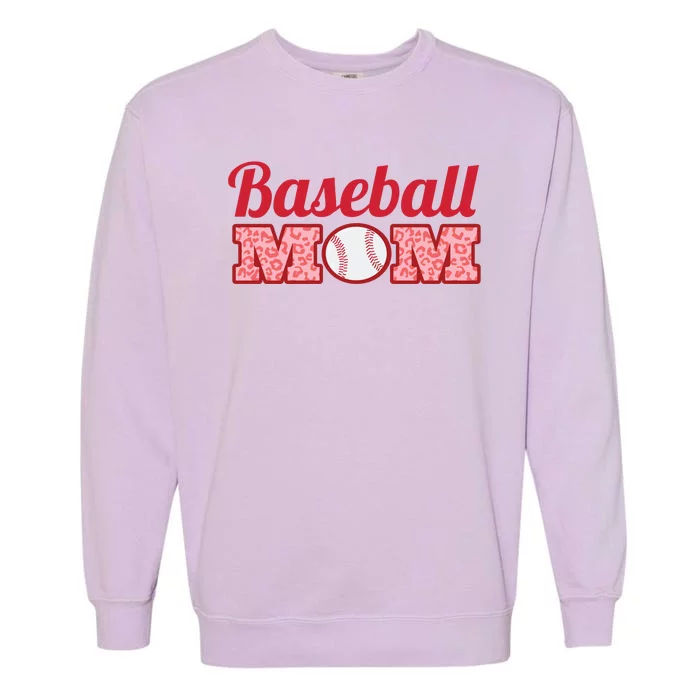 Baseball Mom Cheetah Print Garment-Dyed Sweatshirt