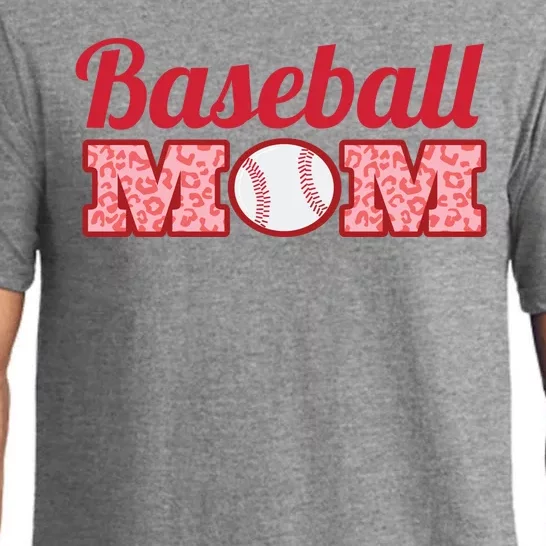 Baseball Mom Cheetah Print Pajama Set