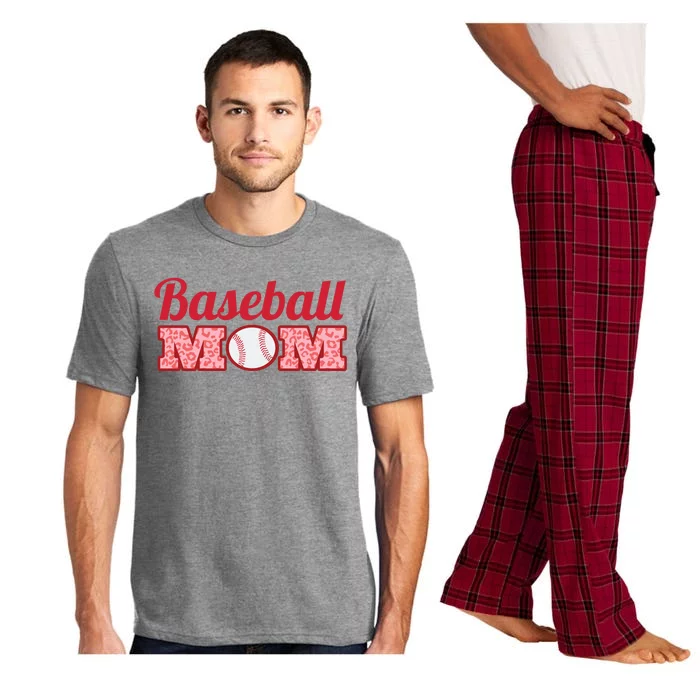 Baseball Mom Cheetah Print Pajama Set