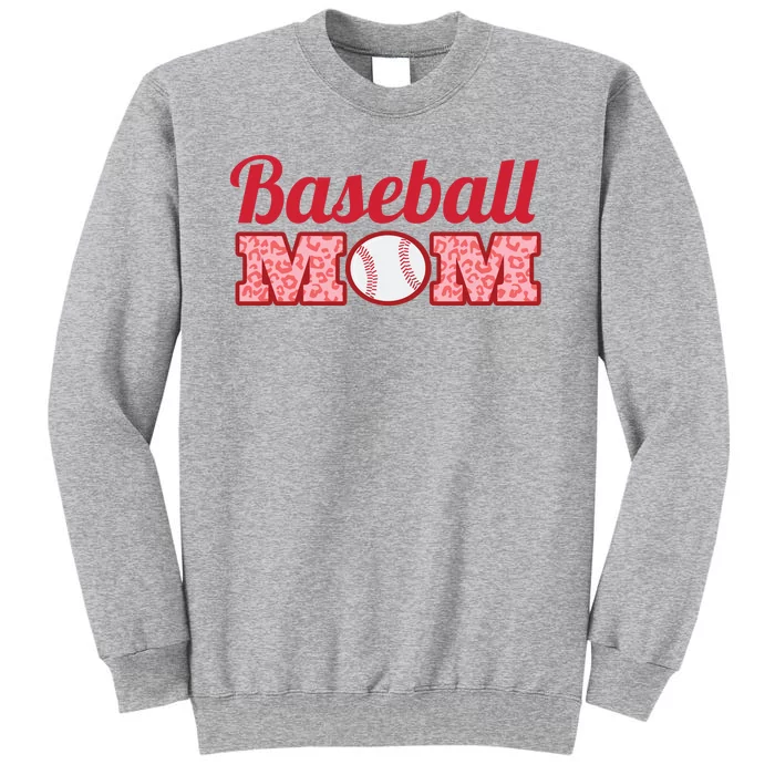 Baseball Mom Cheetah Print Tall Sweatshirt