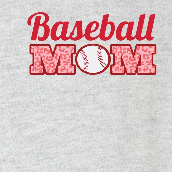 Baseball Mom Cheetah Print Toddler Long Sleeve Shirt