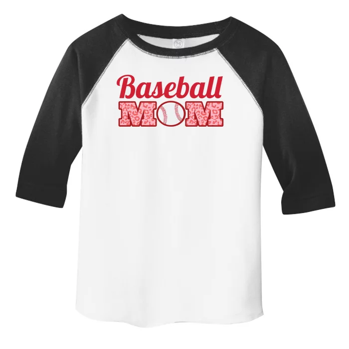 Baseball Mom Cheetah Print Toddler Fine Jersey T-Shirt