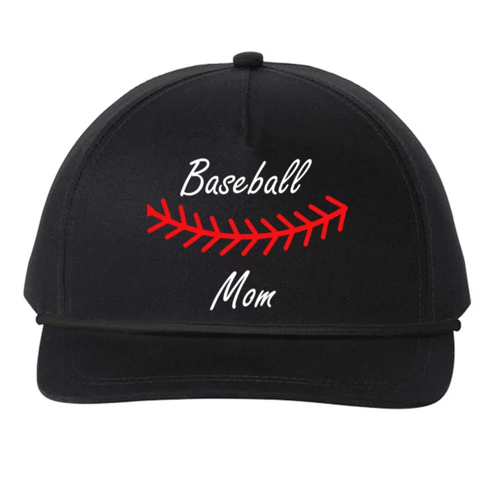 Baseball Mom Logo Snapback Five-Panel Rope Hat