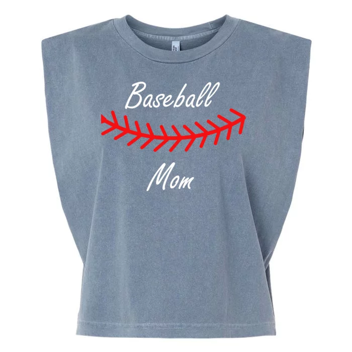 Baseball Mom Logo Garment-Dyed Women's Muscle Tee