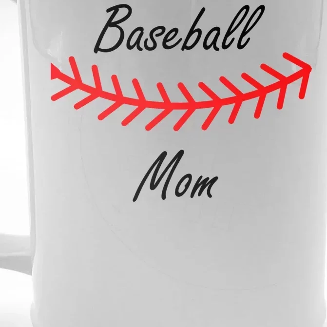 Baseball Mom Logo Front & Back Beer Stein