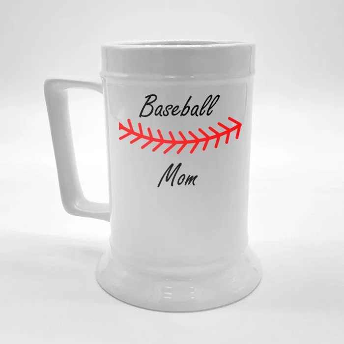 Baseball Mom Logo Front & Back Beer Stein