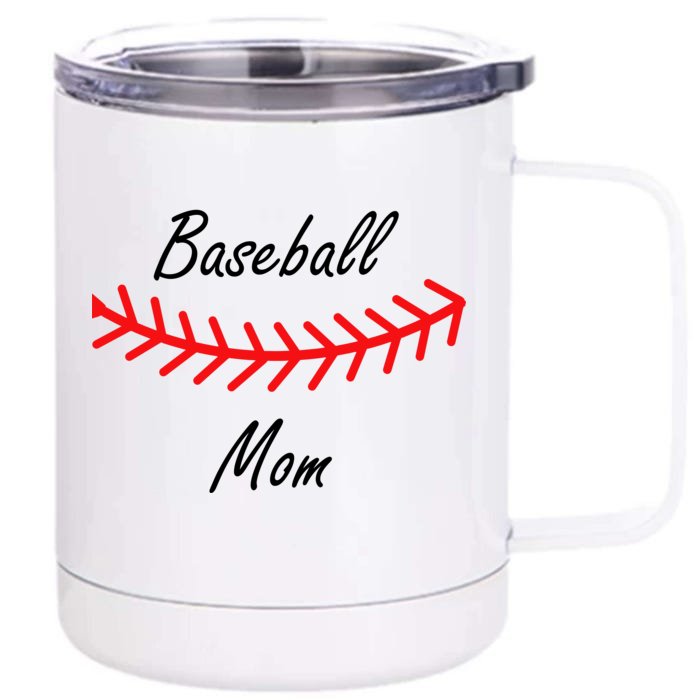 Baseball Mom Logo Front & Back 12oz Stainless Steel Tumbler Cup