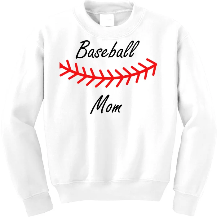 Baseball Mom Logo Kids Sweatshirt