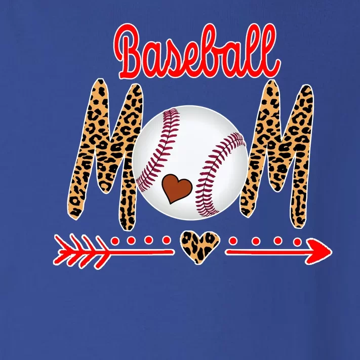 Baseball Mom Love Arrow Leopard Toddler Long Sleeve Shirt