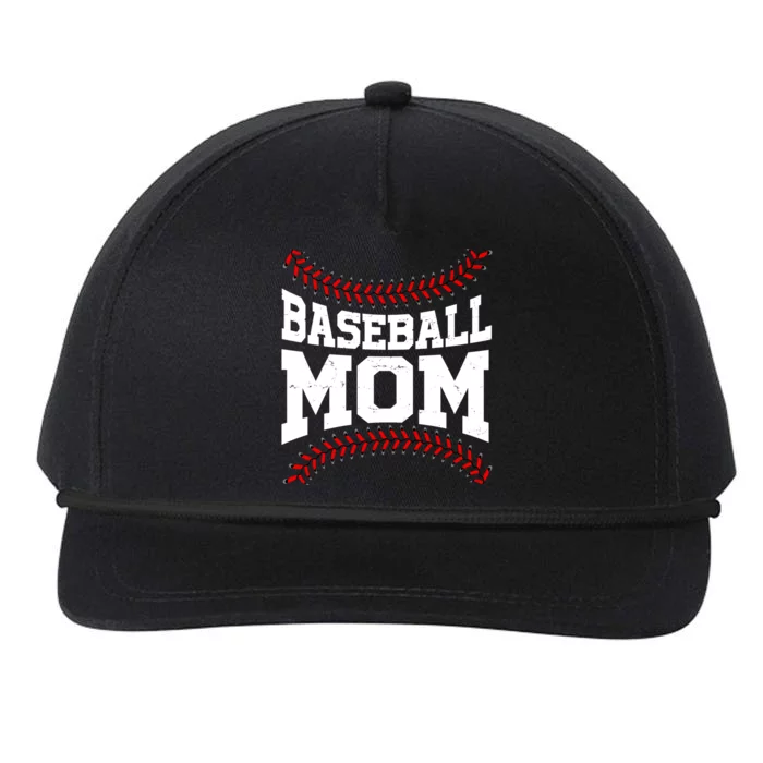 Baseball Mom Sports Fan Snapback Five-Panel Rope Hat