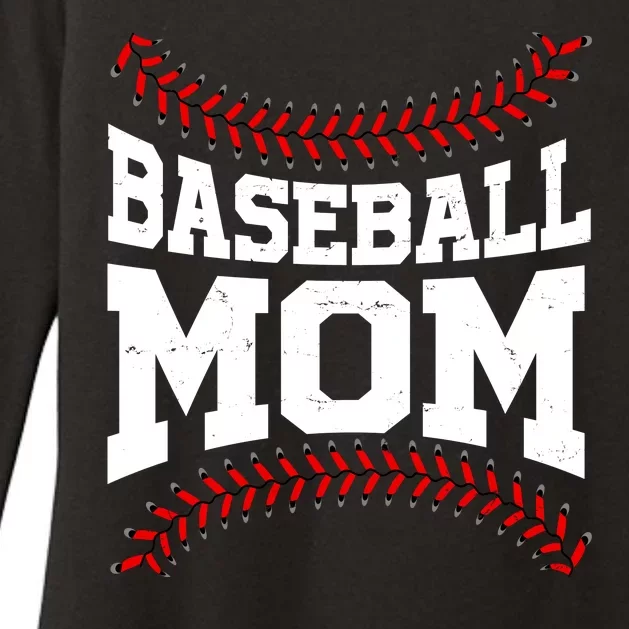 Baseball Mom Sports Fan Womens CVC Long Sleeve Shirt