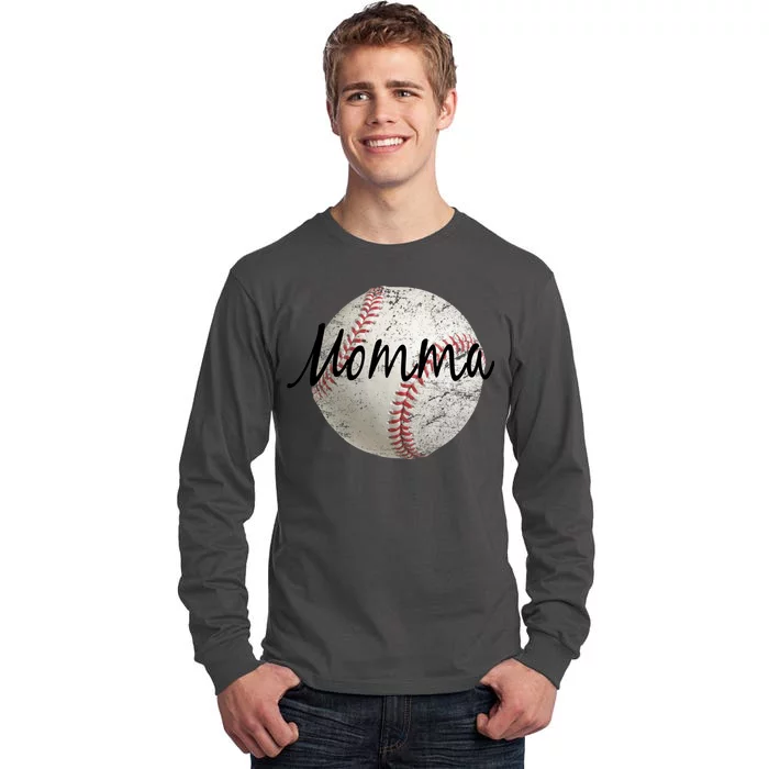 Baseball Momma Tall Long Sleeve T-Shirt