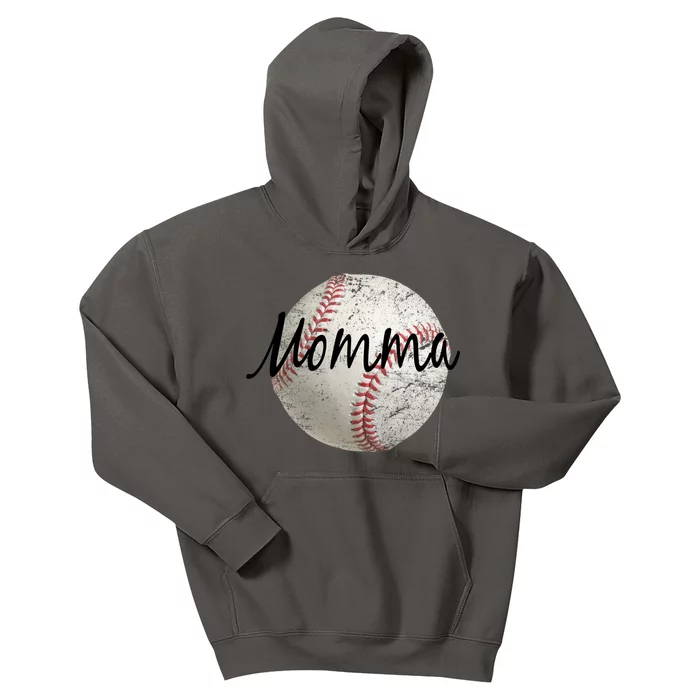 Baseball Momma Kids Hoodie