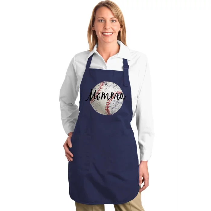 Baseball Momma Full-Length Apron With Pocket