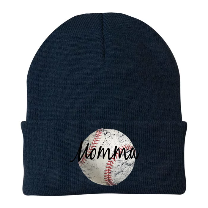 Baseball Momma Knit Cap Winter Beanie