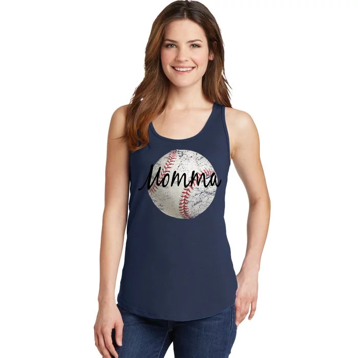 Baseball Momma Ladies Essential Tank