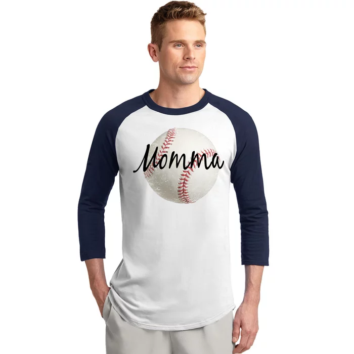 Baseball Momma Baseball Sleeve Shirt