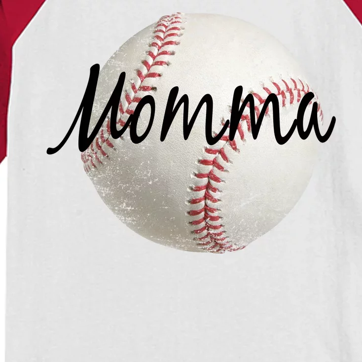 Baseball Momma Kids Colorblock Raglan Jersey