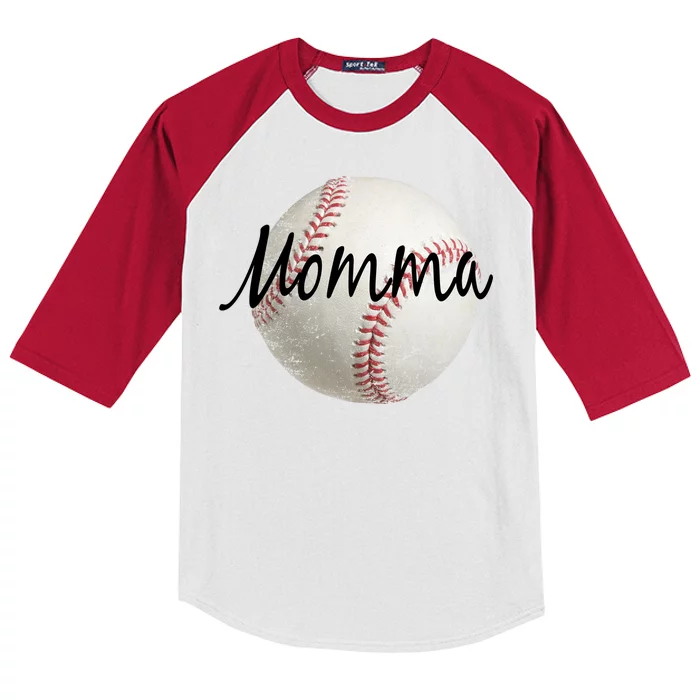 Baseball Momma Kids Colorblock Raglan Jersey