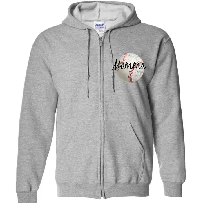 Baseball Momma Full Zip Hoodie