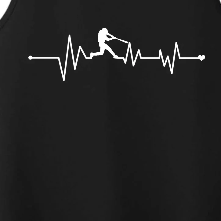 Baseball Player Heartbeat Performance Tank