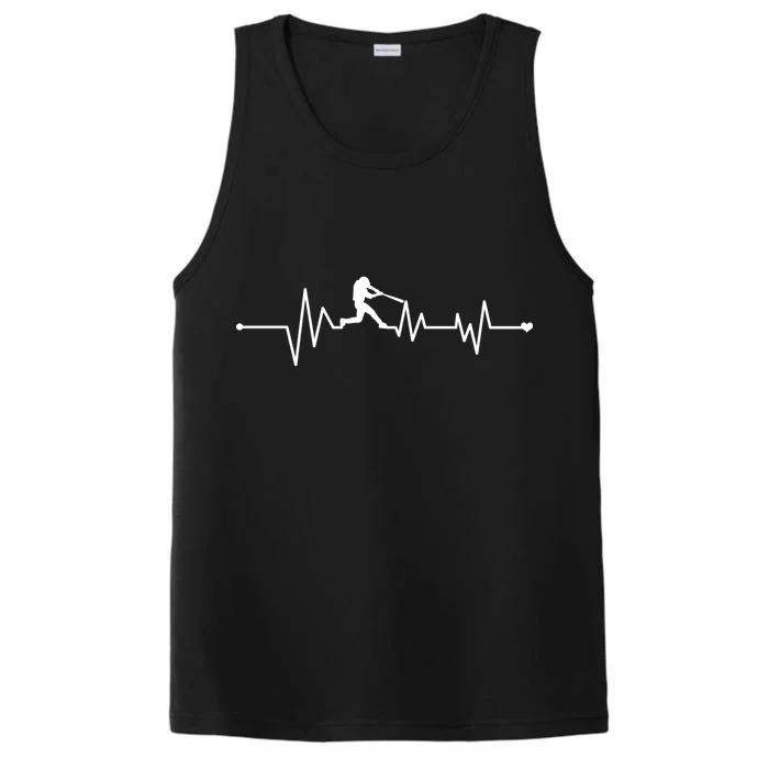 Baseball Player Heartbeat Performance Tank