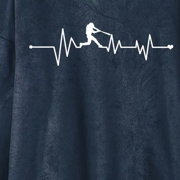 Baseball Player Heartbeat Hooded Wearable Blanket