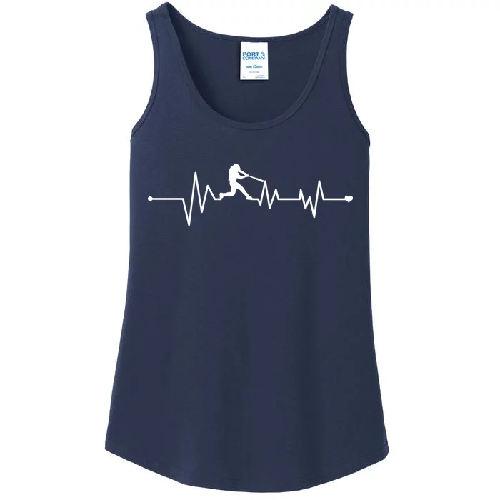 Baseball Player Heartbeat Ladies Essential Tank