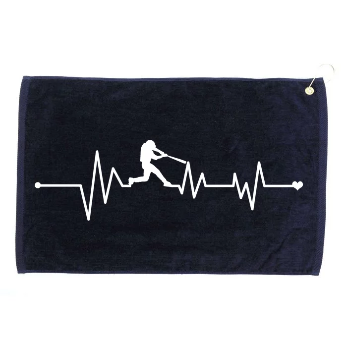 Baseball Player Heartbeat Grommeted Golf Towel