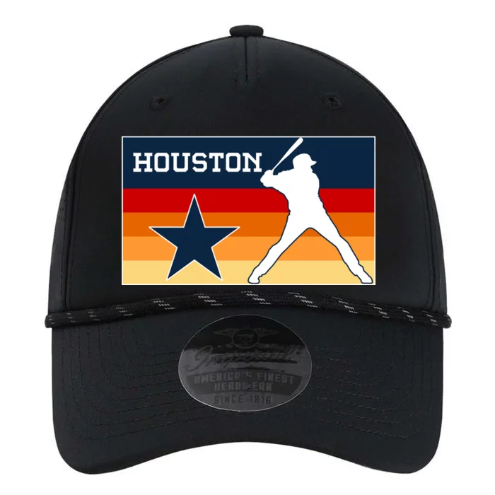 Baseball Player Silhouette Houston Flag Performance The Dyno Cap