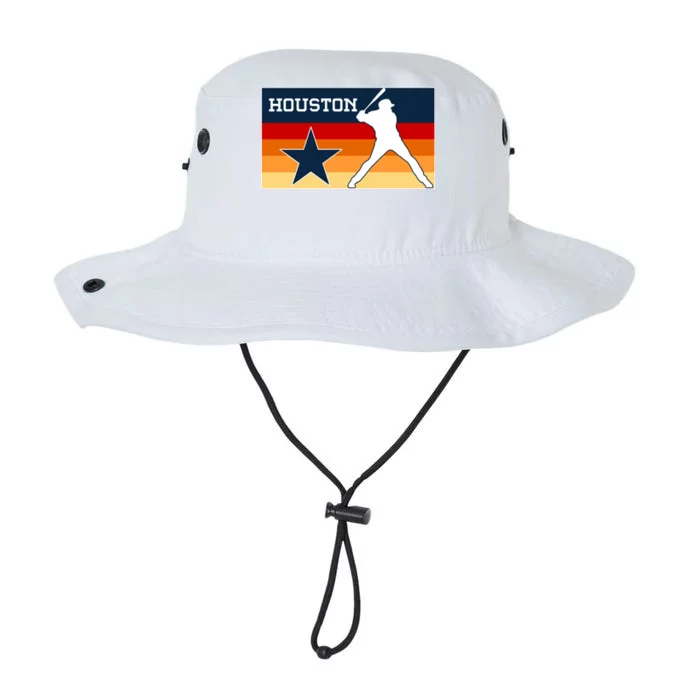 Baseball Player Silhouette Houston Flag Legacy Cool Fit Booney Bucket Hat