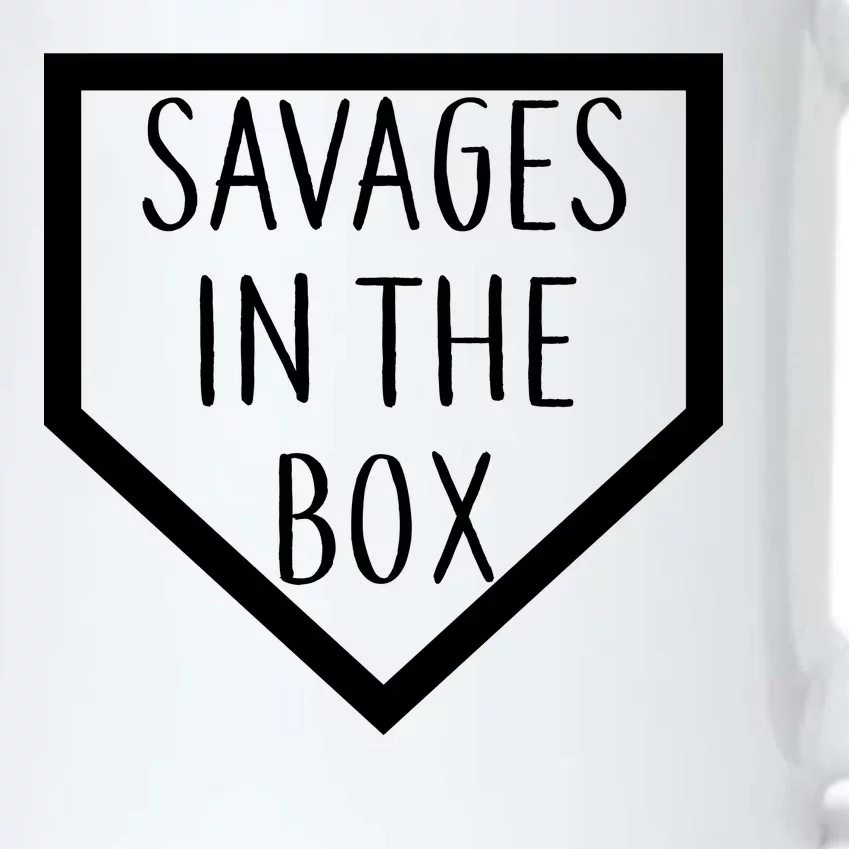 Baseball Savages In The Box Home Plate Black Color Changing Mug