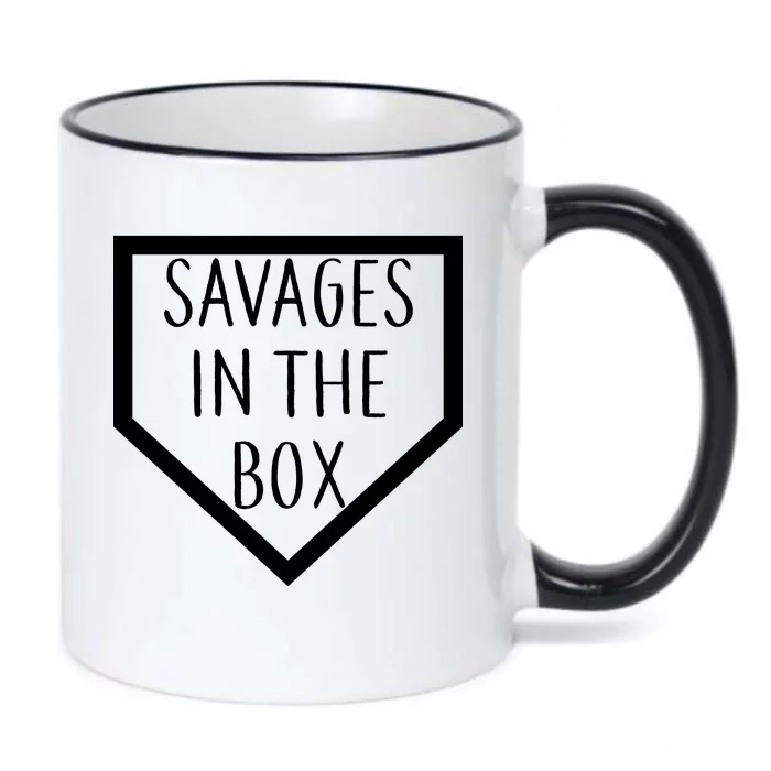 Baseball Savages In The Box Home Plate Black Color Changing Mug