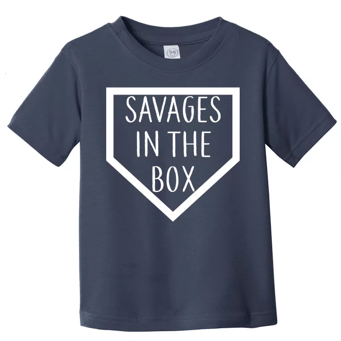 Baseball Savages In The Box Home Plate Toddler T-Shirt