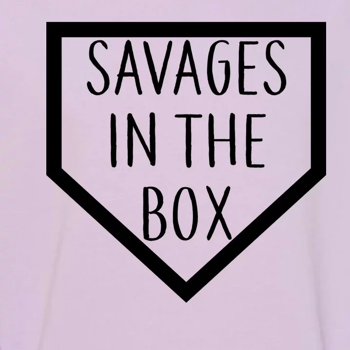 Baseball Savages In The Box Home Plate Garment-Dyed Sweatshirt