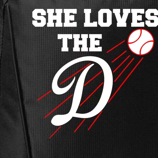 Baseball She Loves The D Los Angeles City Backpack