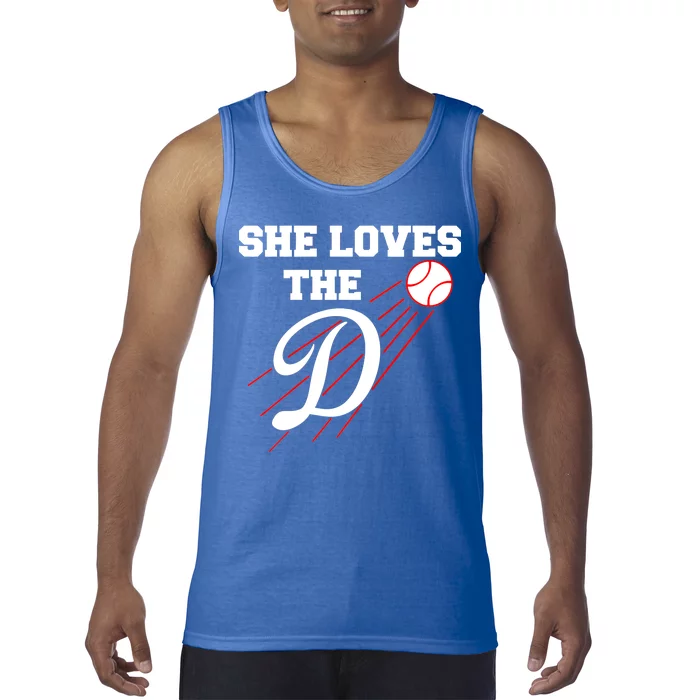 Teeshirtpalace Baseball She Loves The D Los Angeles T-Shirt