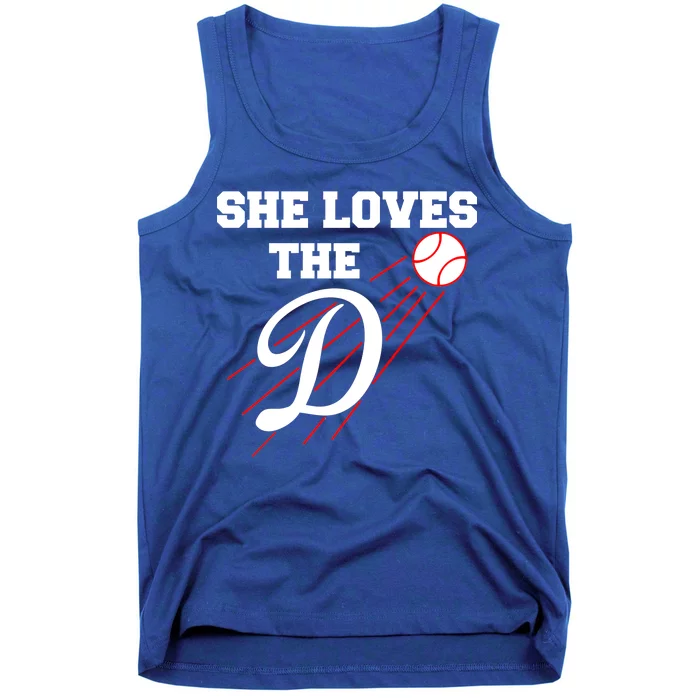 Teeshirtpalace Baseball She Loves The D Los Angeles T-Shirt