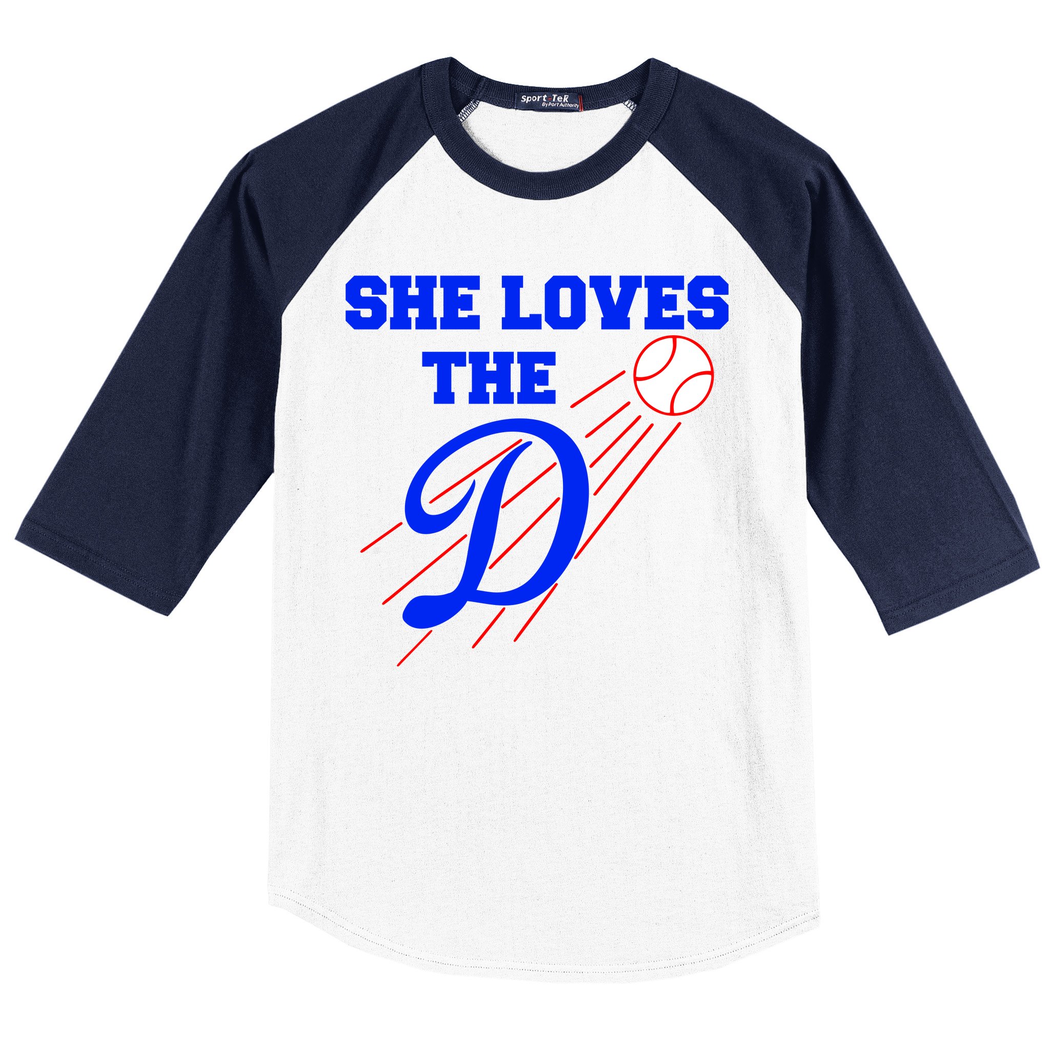 Teeshirtpalace Baseball She Loves The D Los Angeles T-Shirt