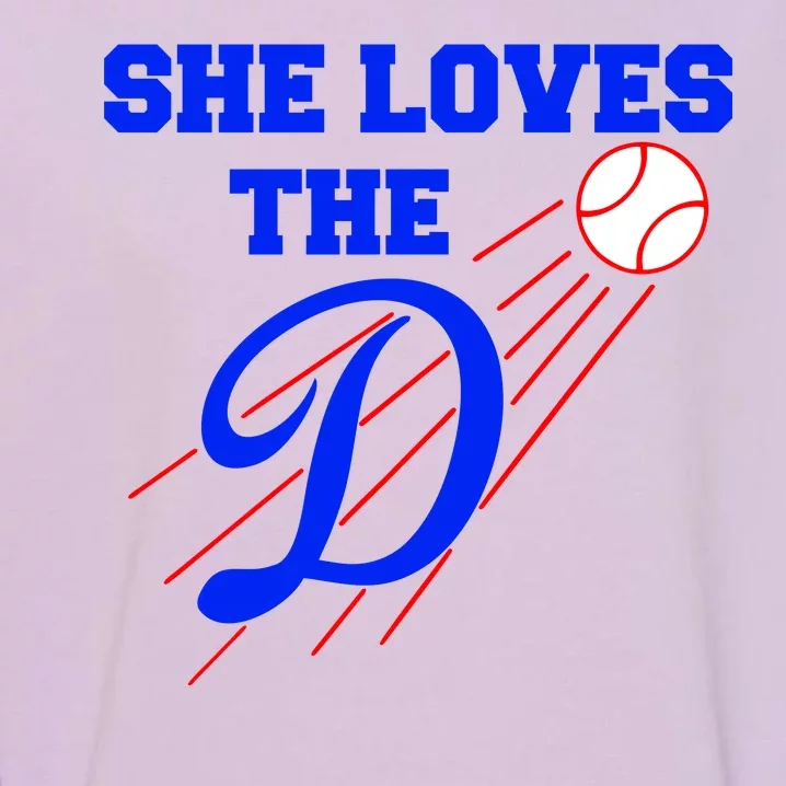 Baseball She Loves The D Los Angeles Garment-Dyed Sweatshirt