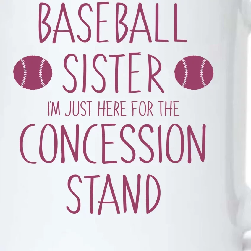 Baseball Sister I'm Just Here For The Concession Stand Black Color Changing Mug