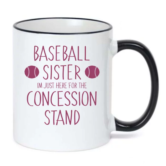 Baseball Sister I'm Just Here For The Concession Stand Black Color Changing Mug