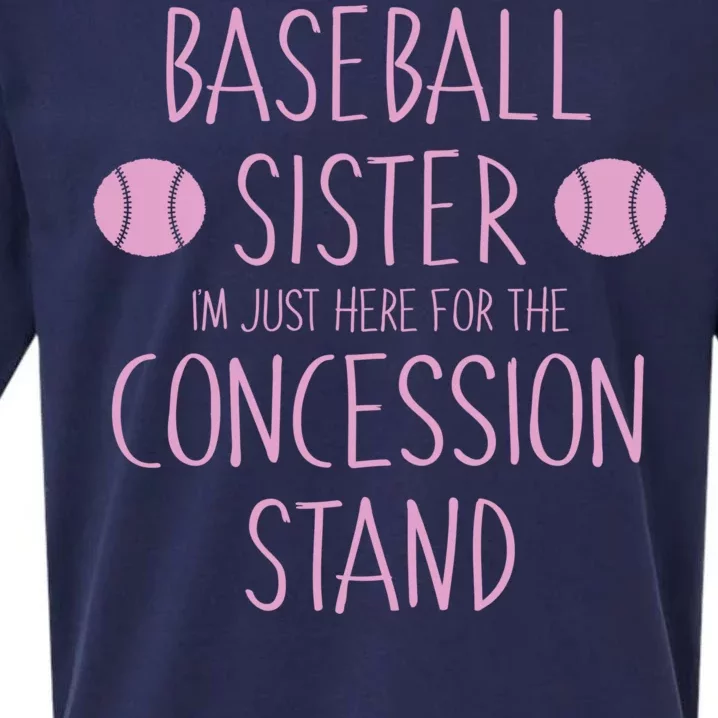 Baseball Sister I'm Just Here For The Concession Stand Sueded Cloud Jersey T-Shirt