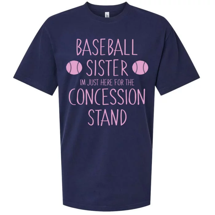 Baseball Sister I'm Just Here For The Concession Stand Sueded Cloud Jersey T-Shirt