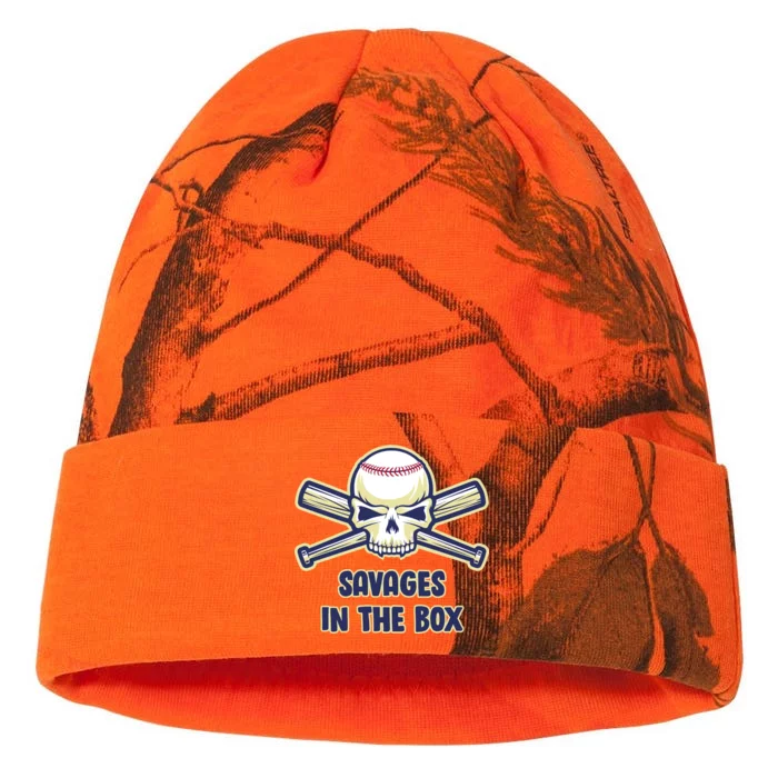 Baseball Skull Savages In The Box Kati - 12in Camo Beanie