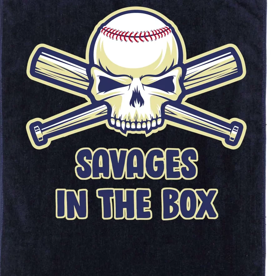 Baseball Skull Savages In The Box Platinum Collection Golf Towel