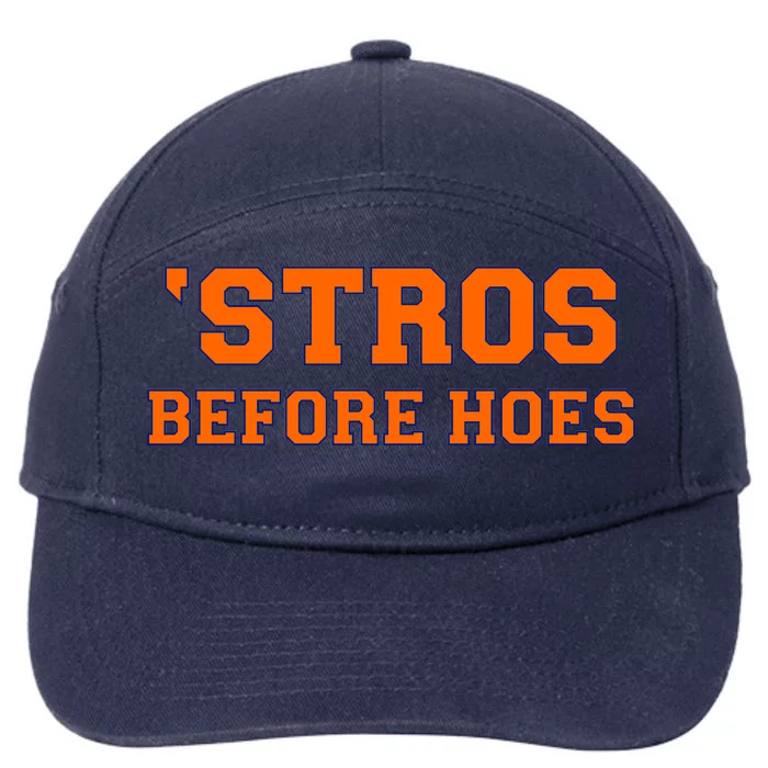 Baseball 'Stros Before Hoes Houston 7-Panel Snapback Hat