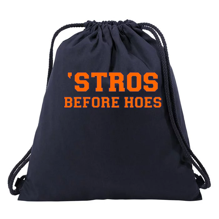 Baseball 'Stros Before Hoes Houston Drawstring Bag